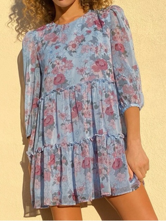 Sunday Best Dresses & Skirts - 🔥ARITZIA Sunday Best Lillian Pastel Blue Floral Mini Dress